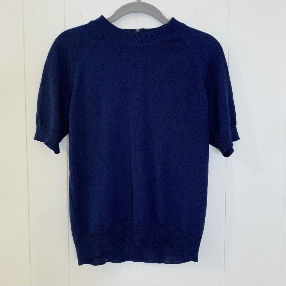 Vintage Designer Originals Navy Short Sleeve Sweater S